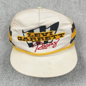 Vintage Levi Garrett Trucker Hat Cap Snapback 3 Stripe Racing Tobacco 80s 90s *